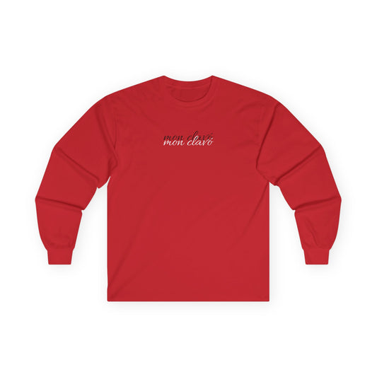 Mon Clavó long sleeve, red ,black and white.